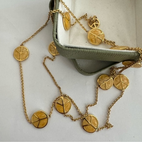 LGA Lauren G. Adams Peace Sign Layering Necklace - Picture 1 of 3